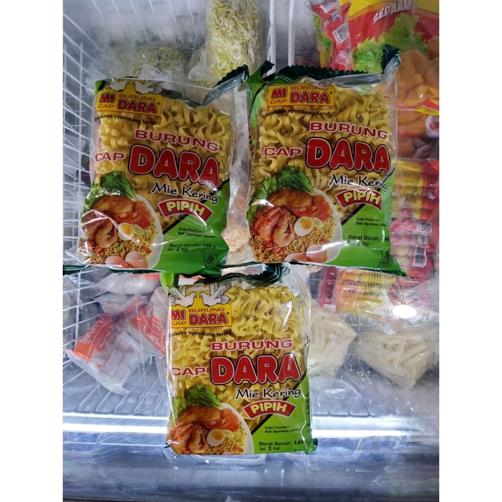 

BURUNG DARA Mie Kering Gepeng, Pipih, Mie Keriting