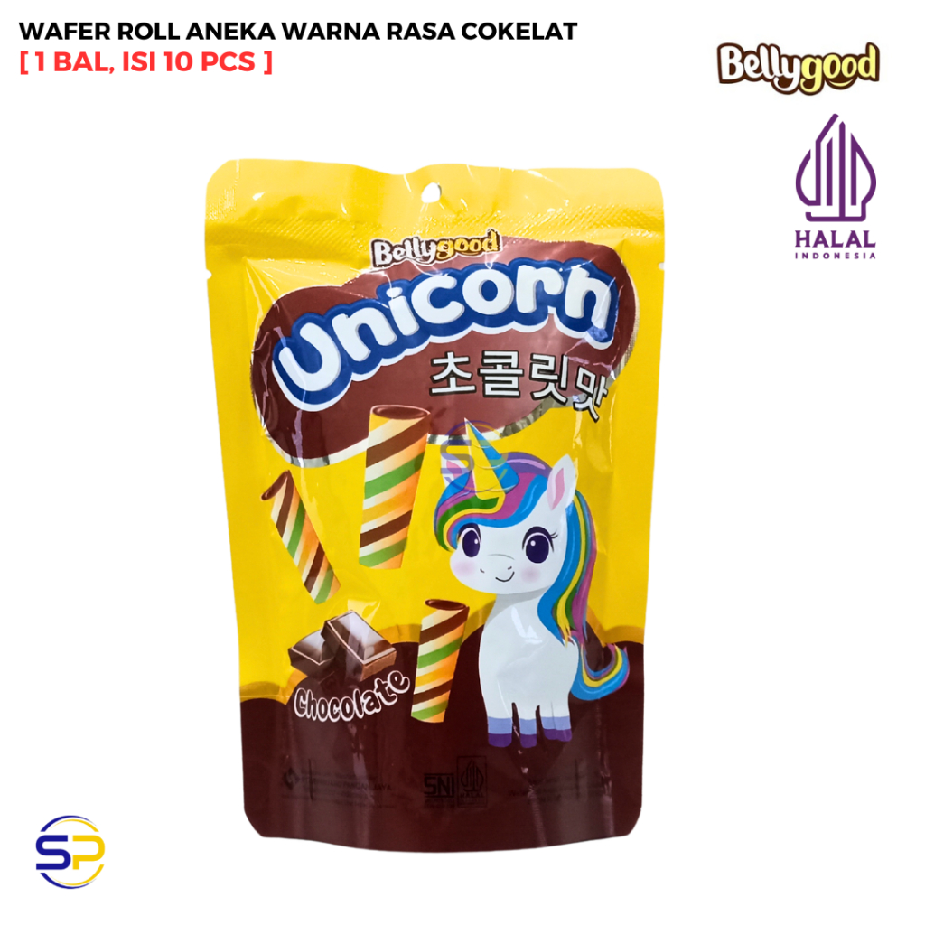 

BELLYGOOD UNICORN POUCH Wafer Roll Aneka Warna