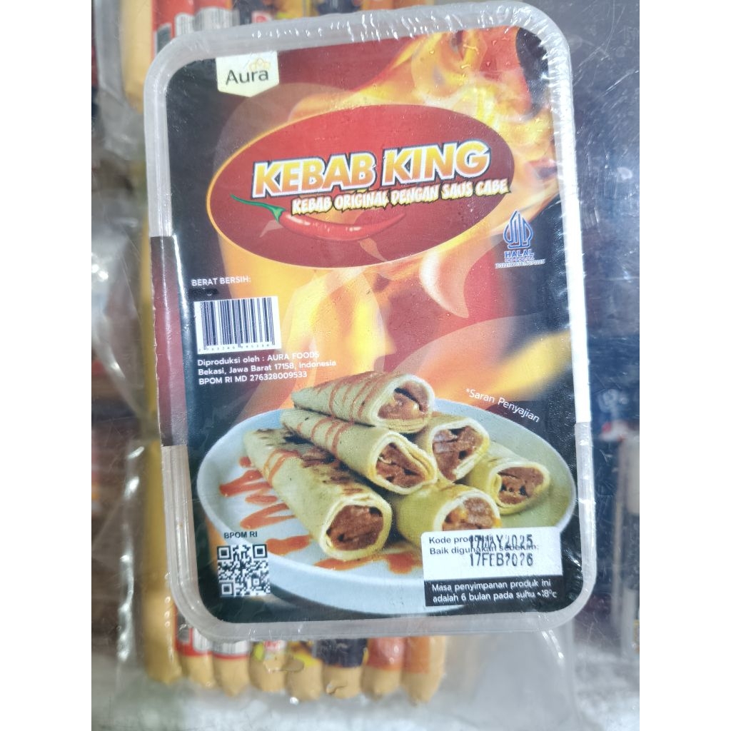 

KEBAB KING – Kebab Original dengan Saus Cabe (Isi 8)