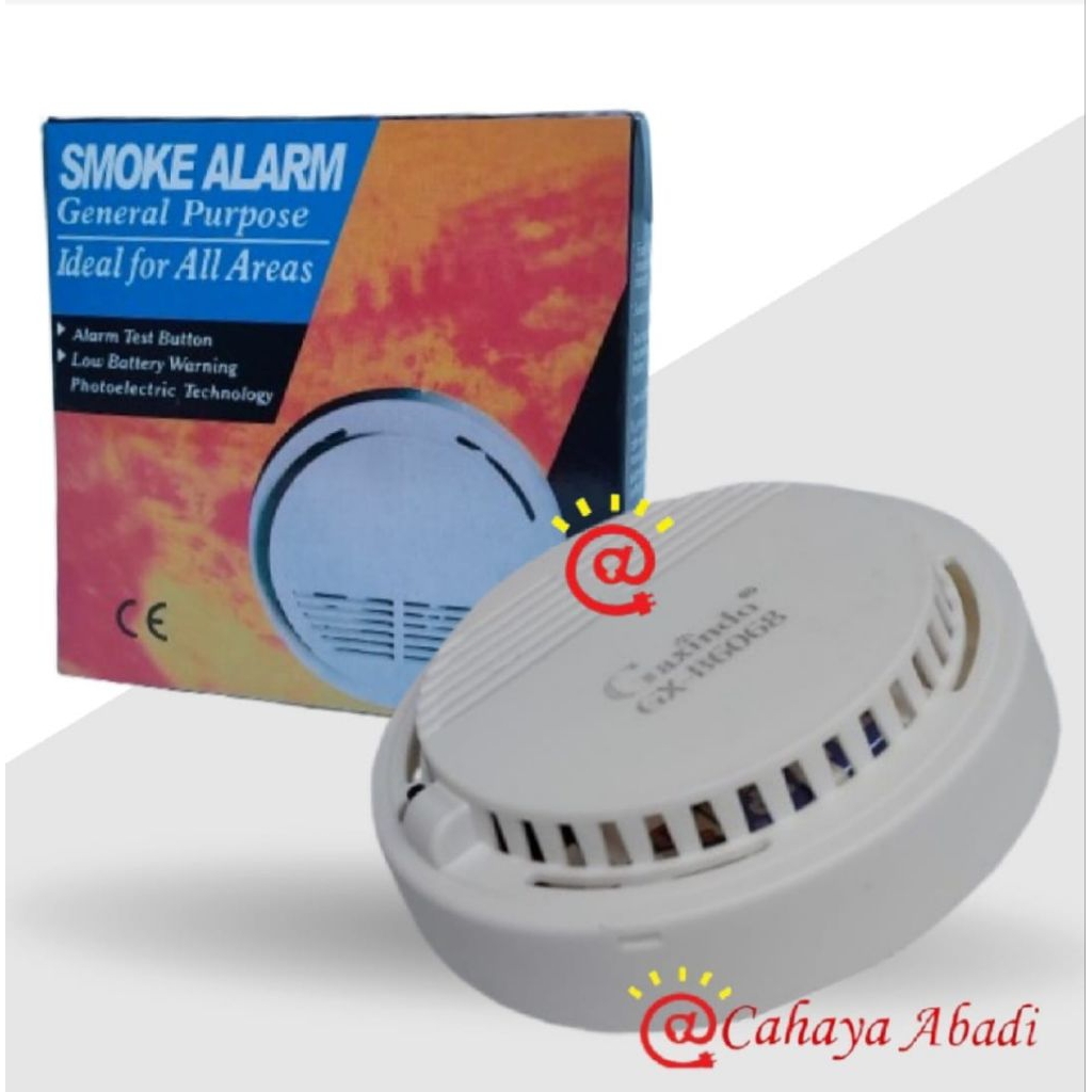 GAXINDO Bell Bel Alarm Asap GX-B6068 / Smoke Alarm BX6068 / Photoelectric Smoke Detector Model SS-16