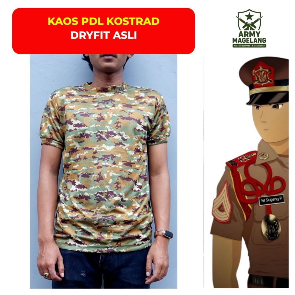 KAOS LORENG KOSTRAD PDL DRYFIT ASLI