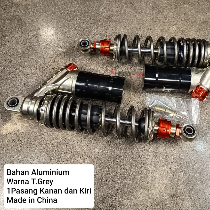 SHOCK RIDE IT GP PRO 277 RDC 320mm TITAN GREY ; HITAM GOLD SERIES HITAM SKOK MOTOR BEBEK, GL, CB