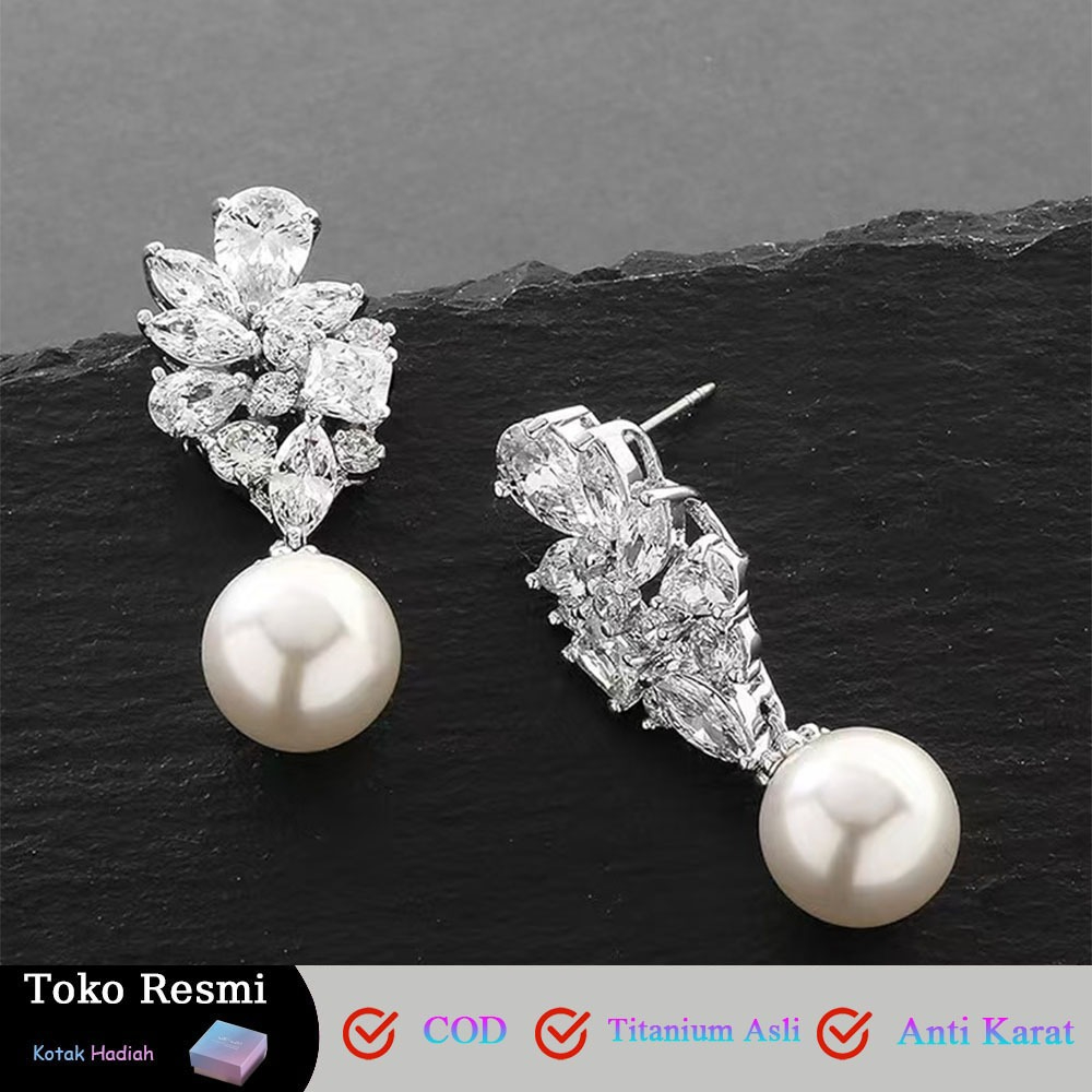Anting Berlian Anting Mutiara Perhiasan Perhiasan Pernikahan Perhiasan Wanita Anting Wanita