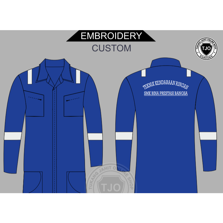 WEARPACK SAFETY BORDIR SATUAN CUSTOM BORDIR KEMEJA SAFETY