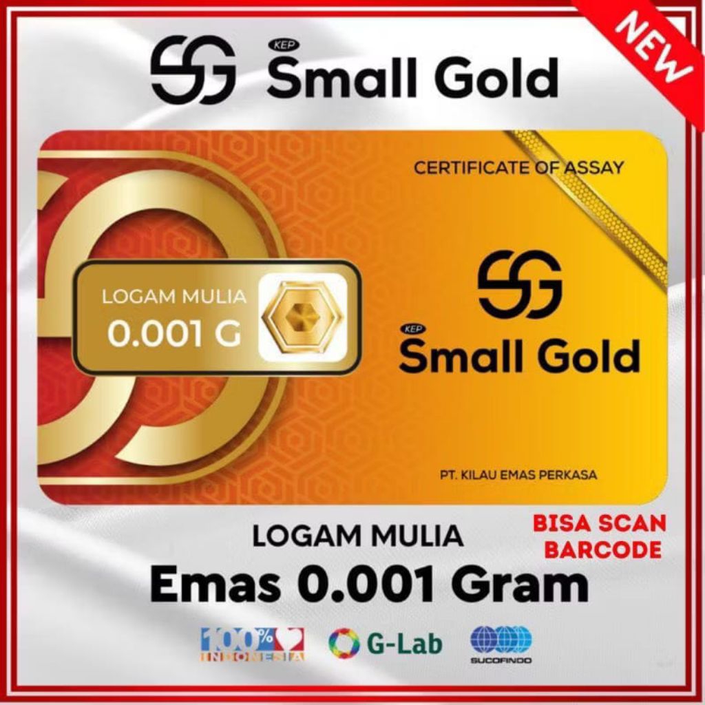 BISA SCAN BARCODE Emas 0.001gram Baby Gold 0.001gram Small Gold 0.001gram Mini Gold 0.001gram Emas 0