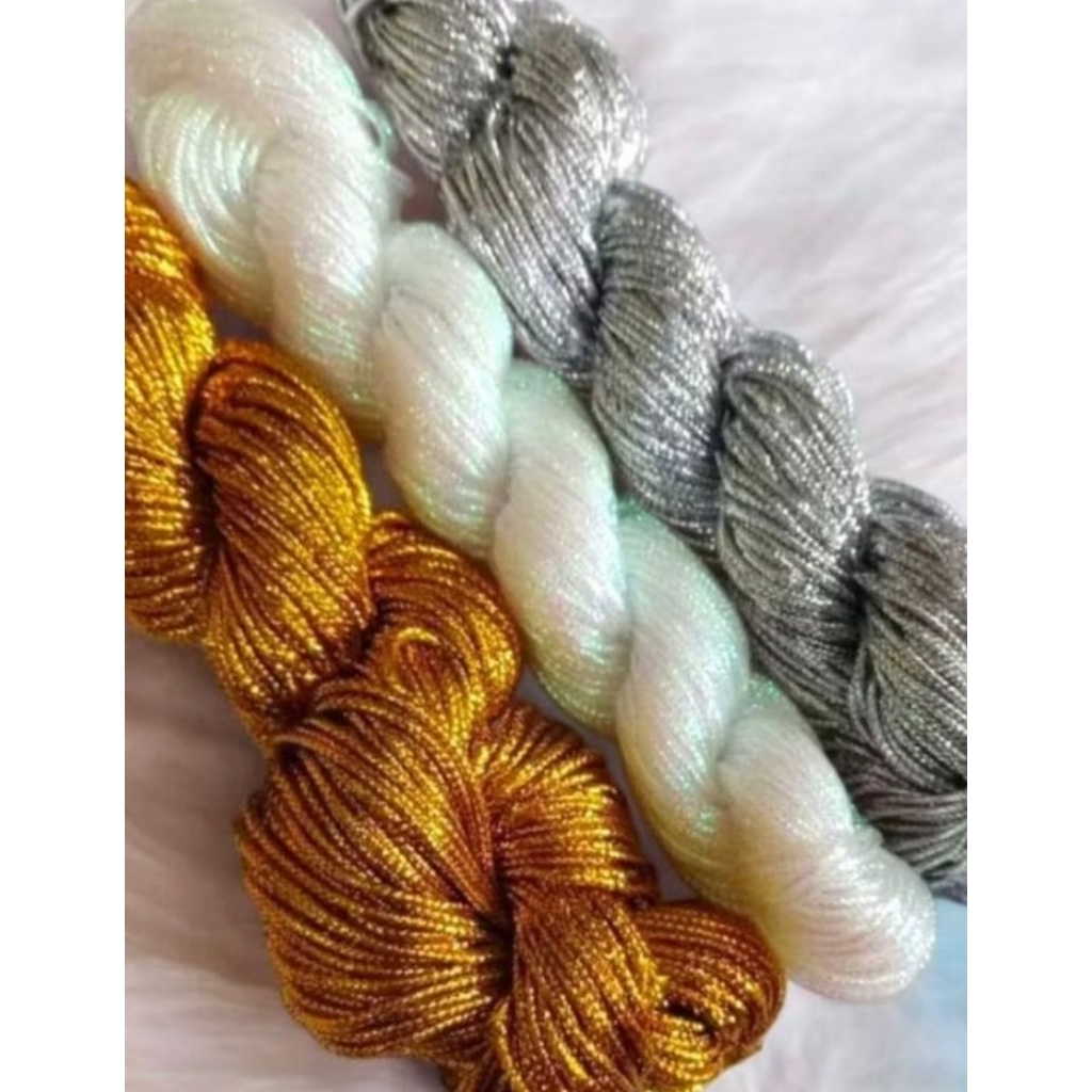 

Tali metalik PUTIH PELANGI 45METER