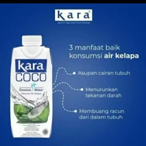 

Air Kelapa Murni Kara Coco 330 ml perkarton isi 12 Pcs
