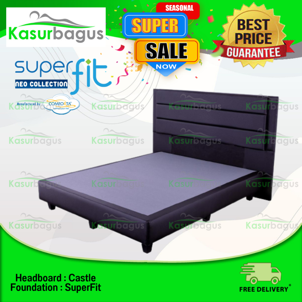 Comforta SuperFit Divan SuperFit + Sandaran Castle (Tanpa Kasur) - 180x200