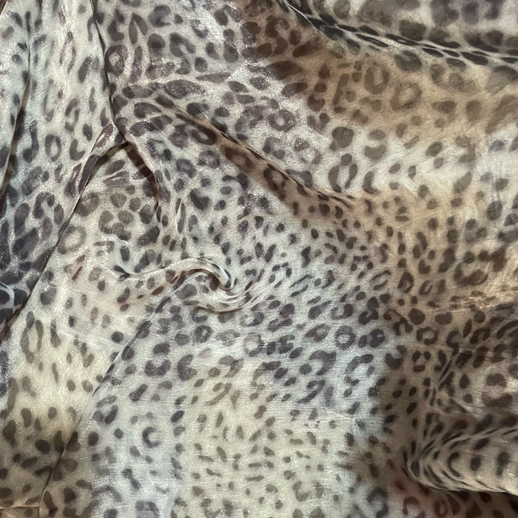 kain sifon salju motif leopard/kain sifon salju leopard