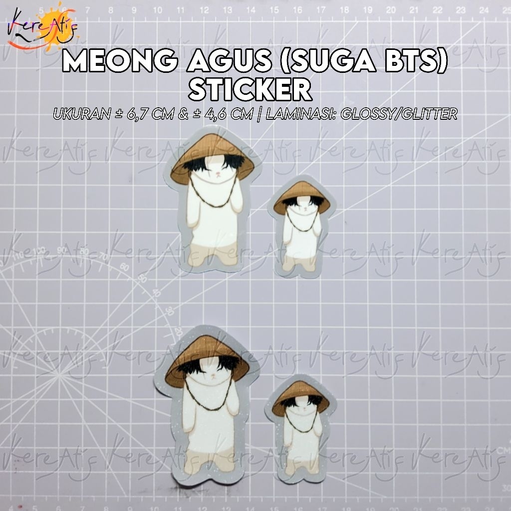 

[Fan Merchandise] Sticker/stiker Meong Agus (Suga BTS) /ᐠ - ˕ -マ