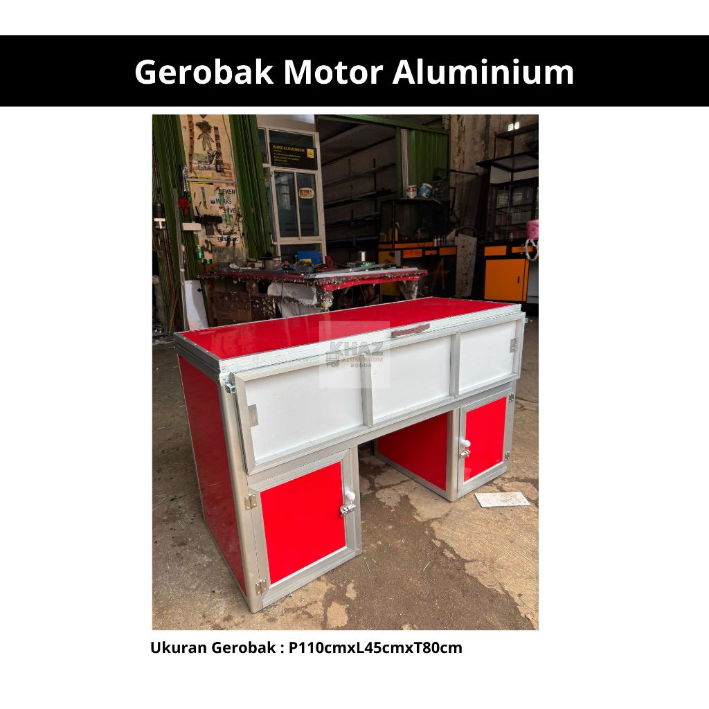 Gerobak Aluminium Motor Ringan Anti Karat Cocok Usaha