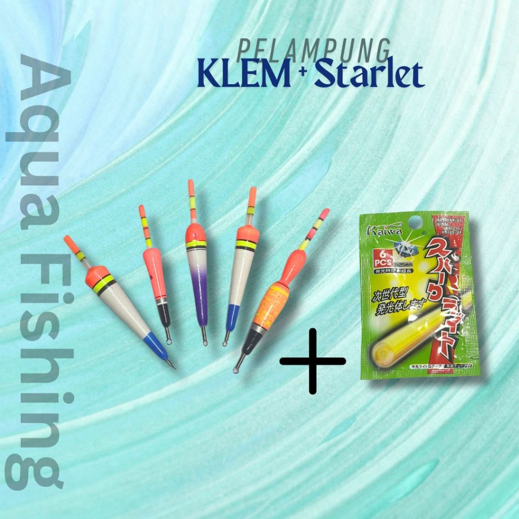 Pelampung Pancing Starlet KLEM dengan Starlet 1 bks isi 6 pcs