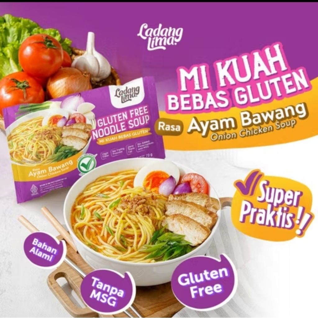 

Ladang Lima Mie Kuah Gluten Free - Rasa Ayam Bawang