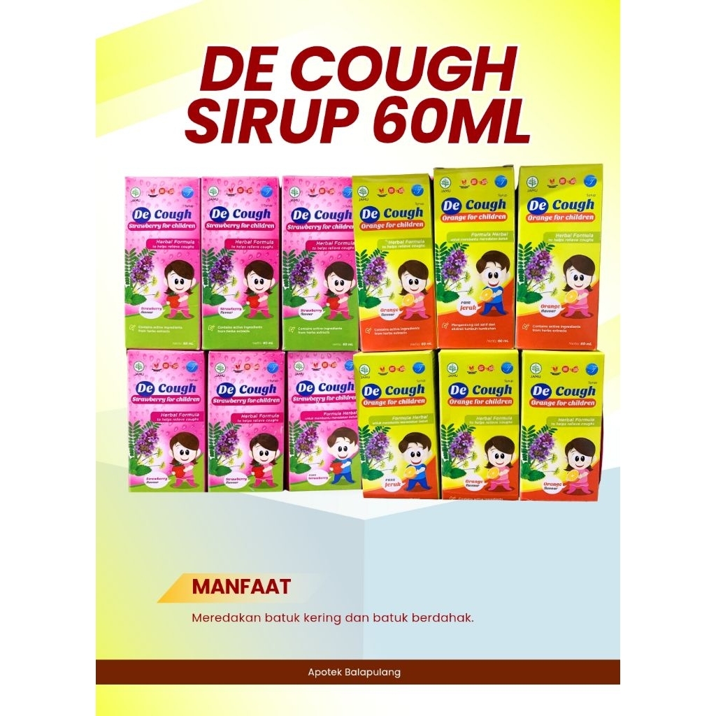 

De-Cough sirup 60ml all varian