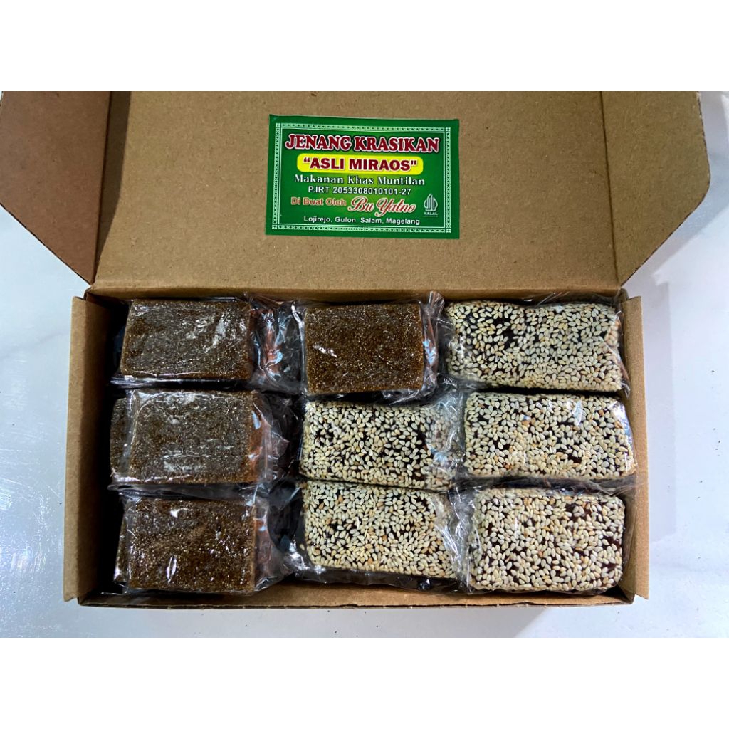 

500 gram isi 24 pcs Krasikan mix Jenang Wijen Asli Miraos Makanan Khas Muntilan Magelang Jogja