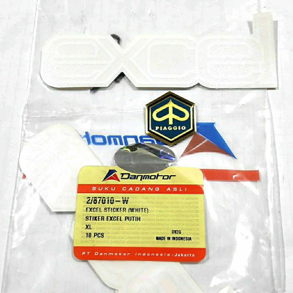 Stiker Sticker Emblem Spakbor Spatbor Box Bok Belakang Vespa Excel ORI Danmotor
