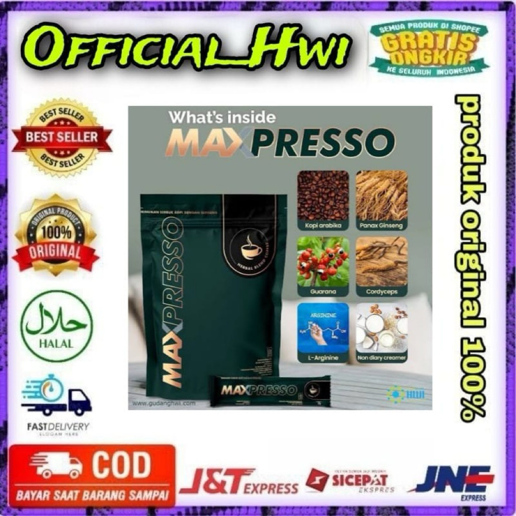 

MAX PRESSO HWI Original asli Kopi Max Presso Hwi Maxpresso