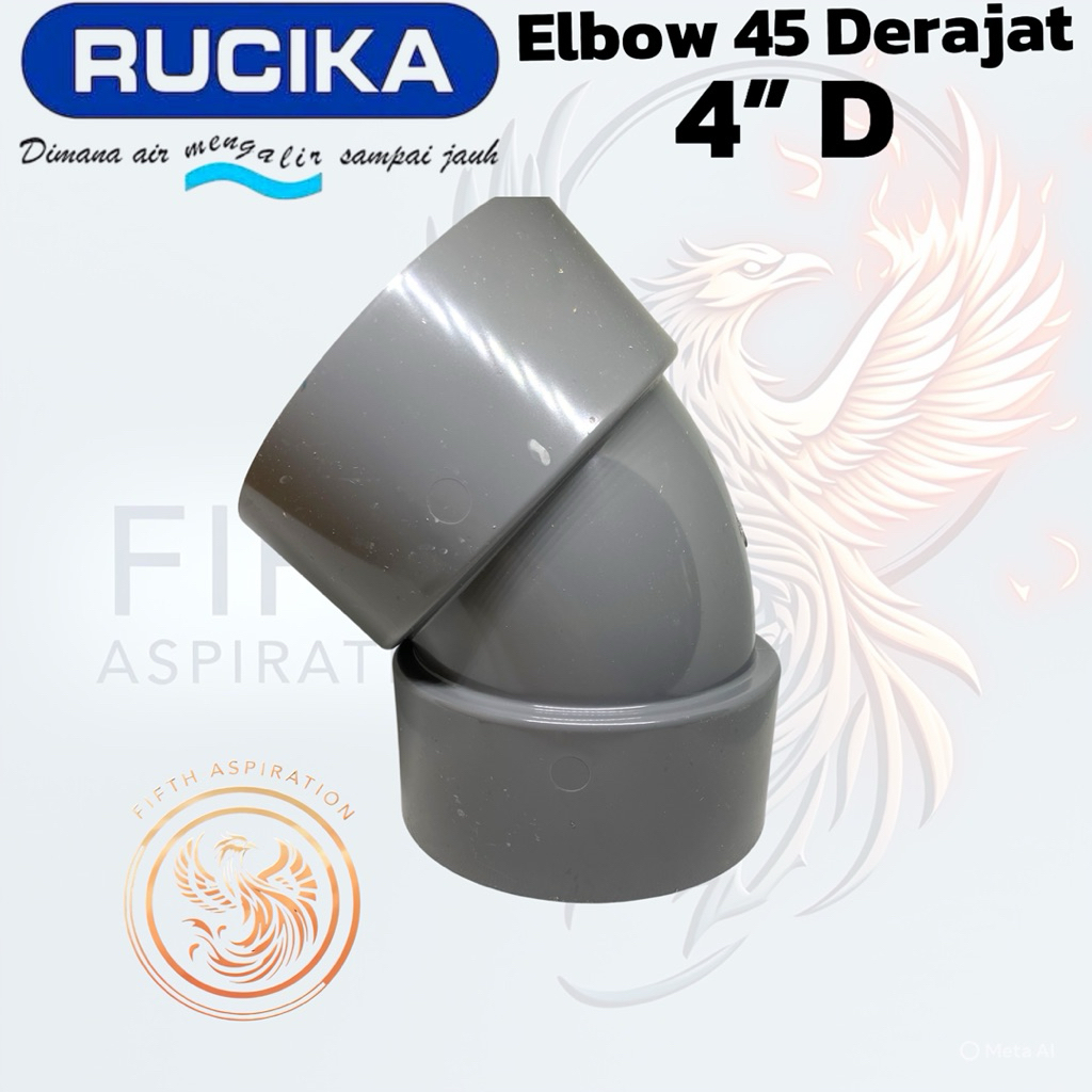Keni 4” D 45 derajat rucika elbow 45 derajat belokan pipa 45”