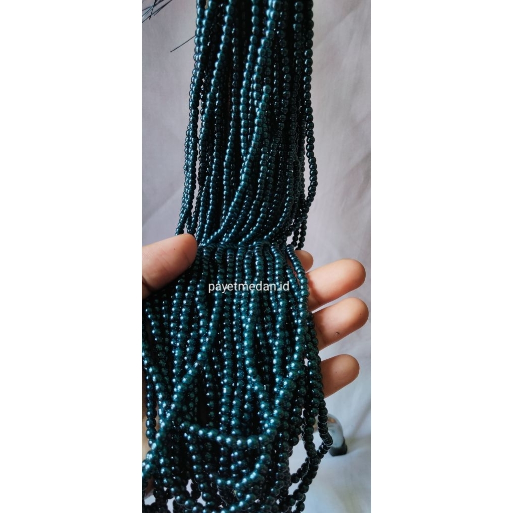 Payet Mutiara sintetis ukuran 4mm mote berat