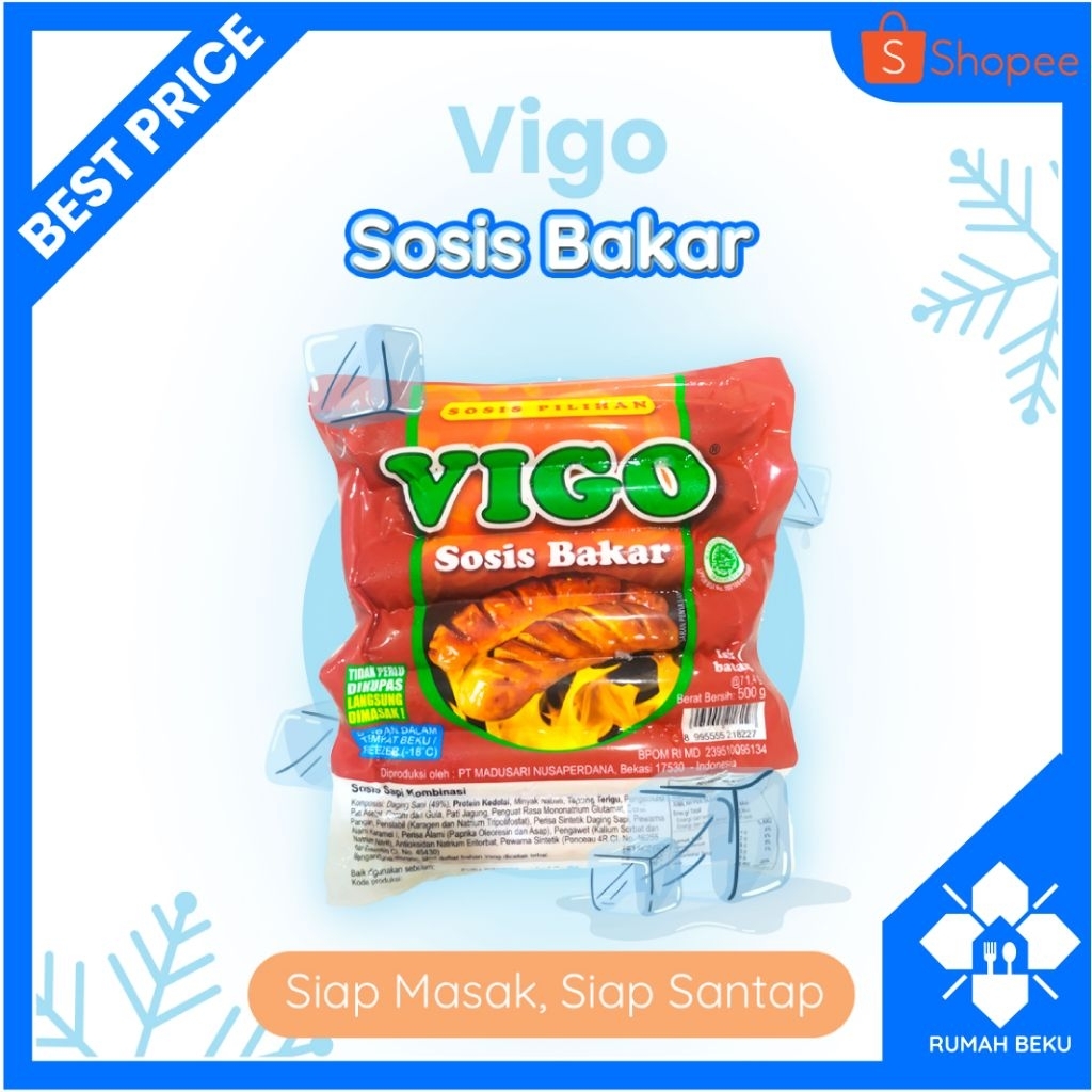 

Sosis Bakar Ayam dan Sapi Siap Goreng - Tidak Keras & Berasa Dagingnya - 500gr | Rumah Beku