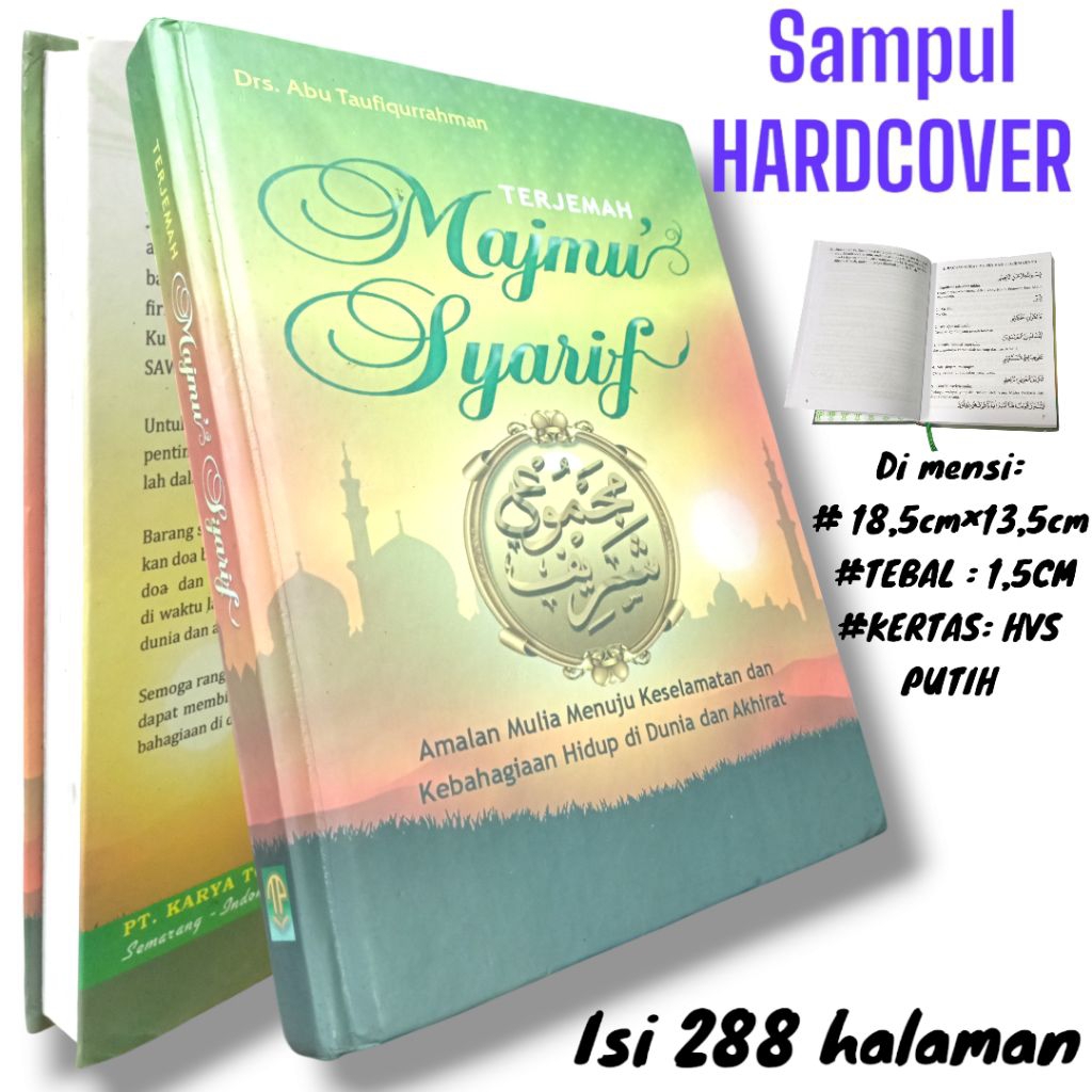 BUKU/ KITAB majmu' syarif terjemah hardcover,surat surat terjemah ,surat yasin terjemah