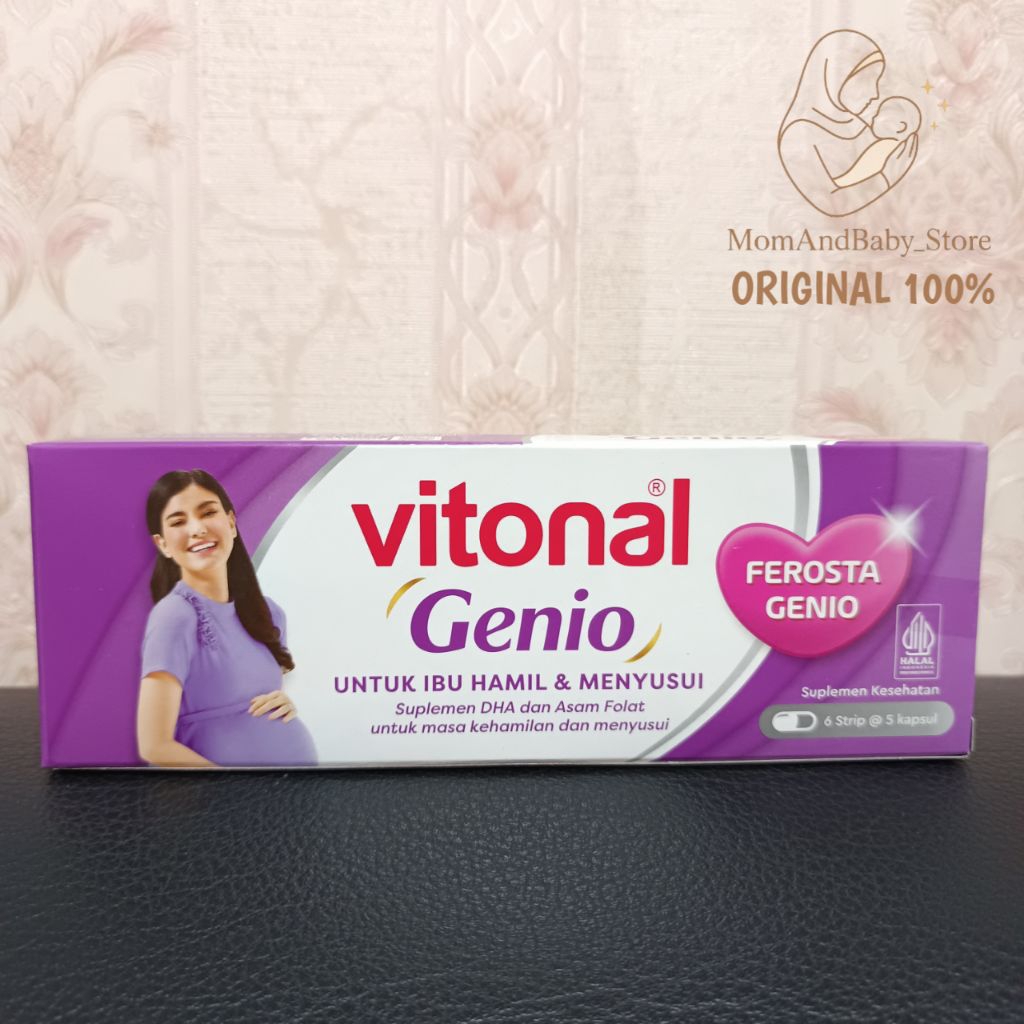 VITONAL GENIO suplemen vitamin DHA dan asam folat ibu hamil dan ibu menyusui ORIGINAL 100%
