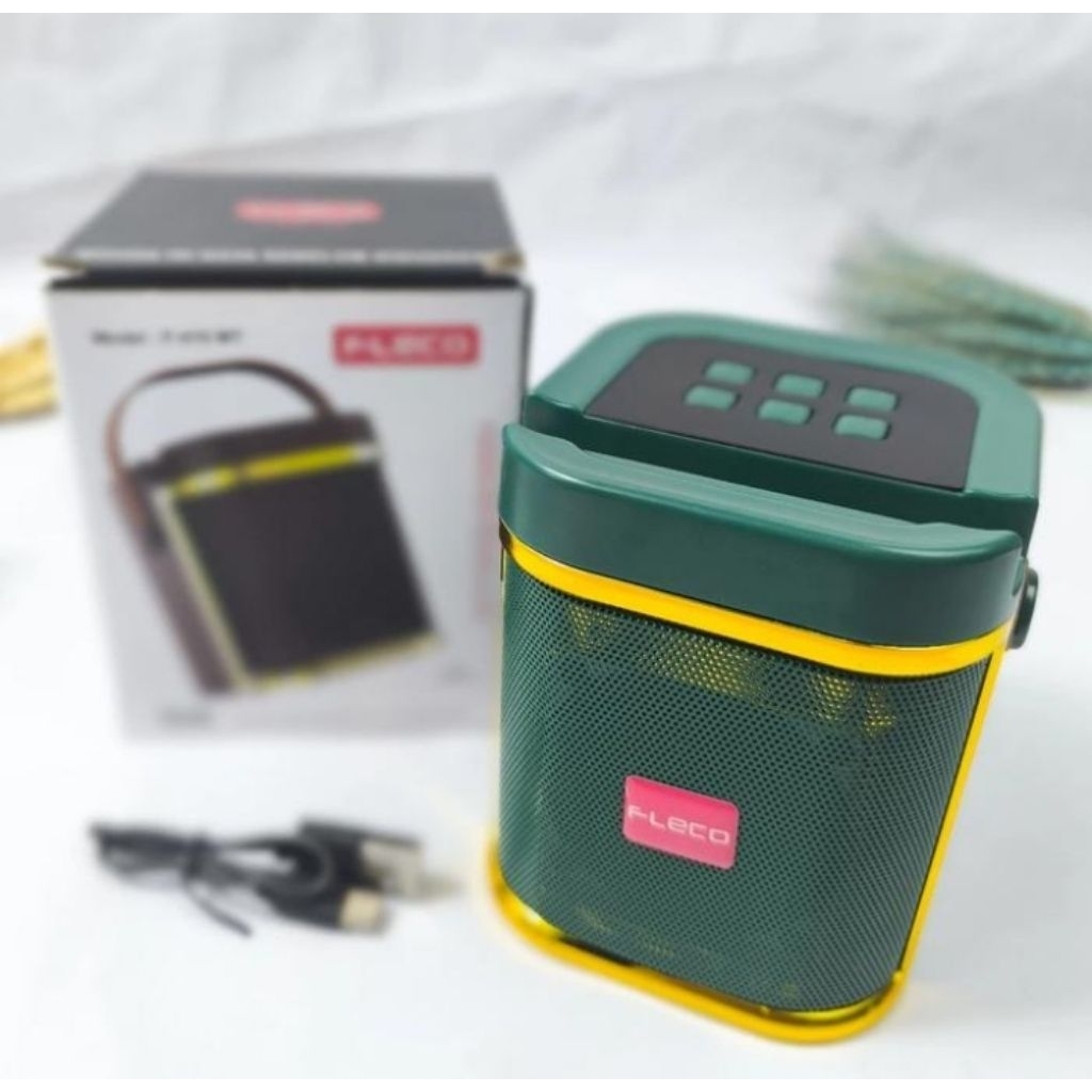 FLECO Speaker Wireless Bluetooth Portable F-410MT 15W Dengan Kapasitas Baterai 1800mAh dan Jarak Pen