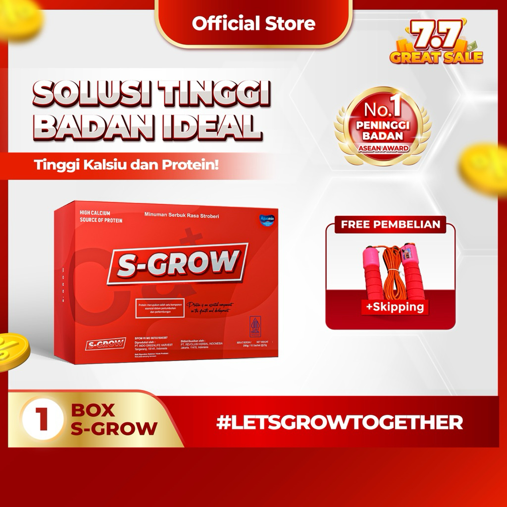 

S-GROW Susu Peninggi Badan Terbaik - 1 BOX