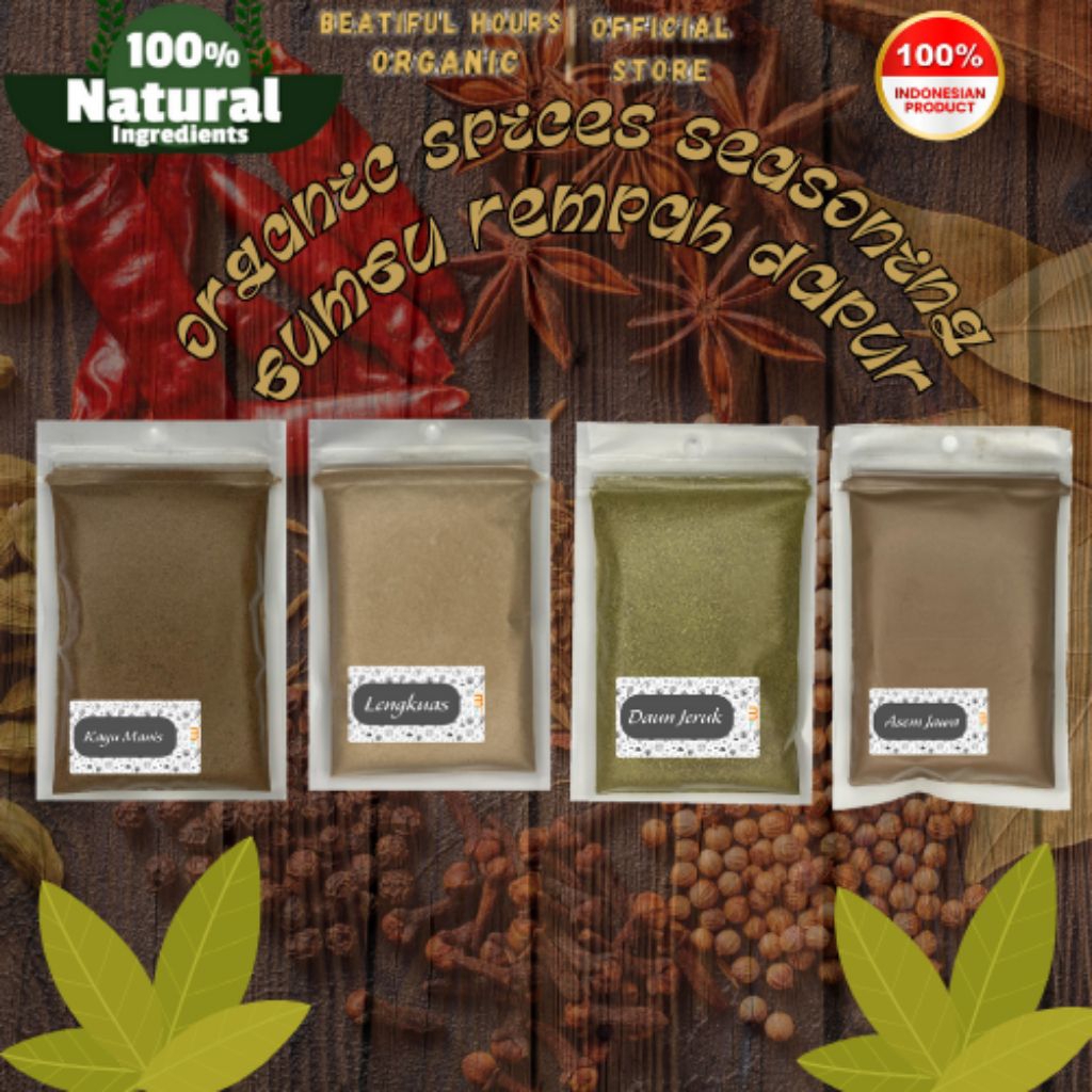 

30gr Bumbu Rempah-Rempah Dapur Kumplit Daun Jeruk, Bawang merah , ketumbar bubuk ,dll