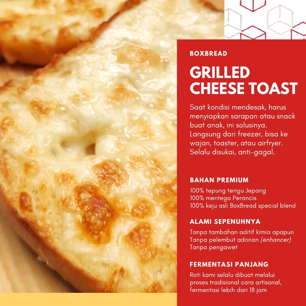 

Roti Keju Grilled Cheese Toast - BoxBread Frozen (Pack of 25)