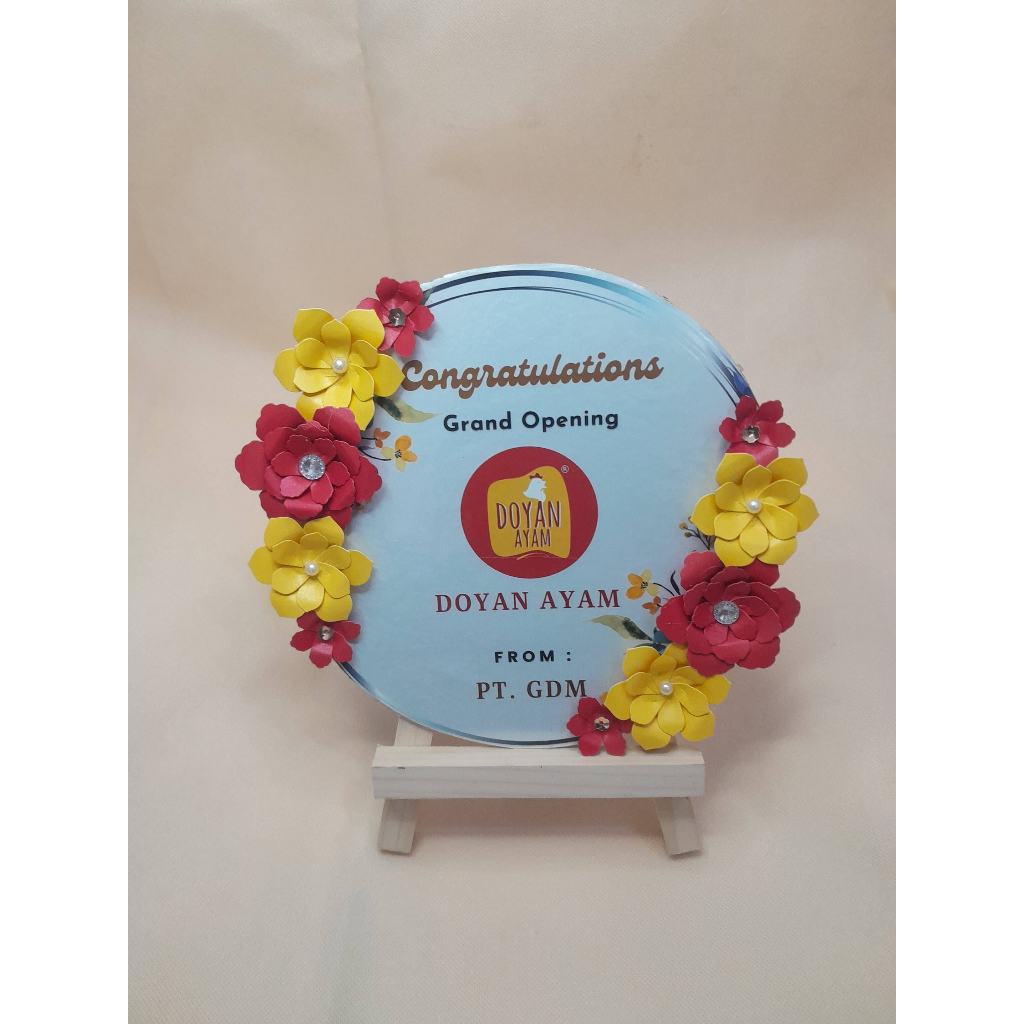 Papan Mini Ucapan Papan Bunga Karangan Bunga Kertas Souvenir Papan Ucapan