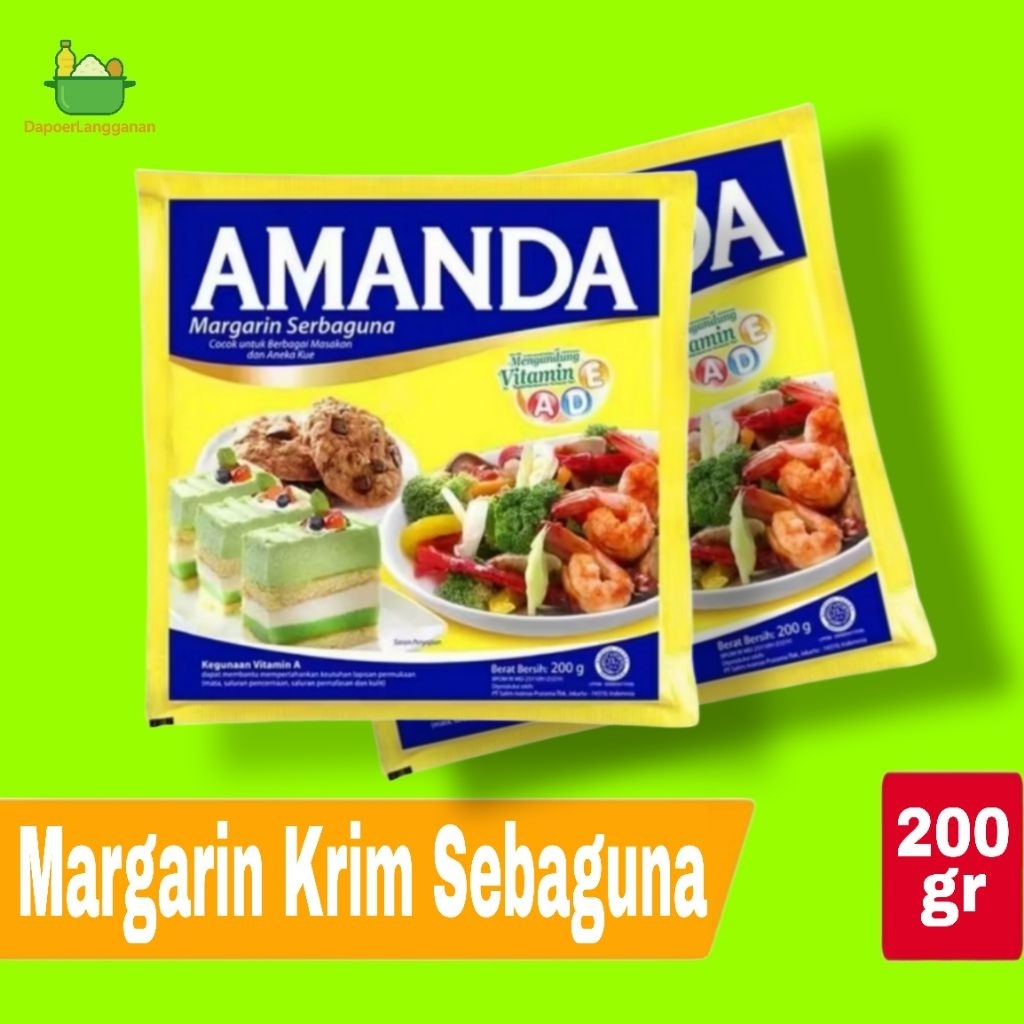 

Mentega Amanda 200 Gram - Margarin Amanda Serbaguna