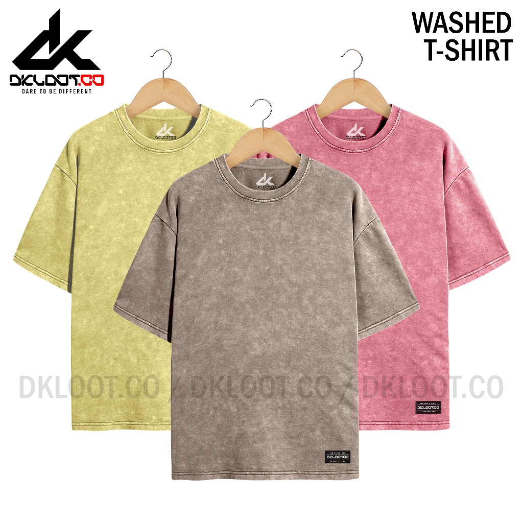 (COD) Kaos Reguler Washing Premium DKLOOT.Co | Kaos washing Polos Premium | Kaos Polos | Kaos Distro