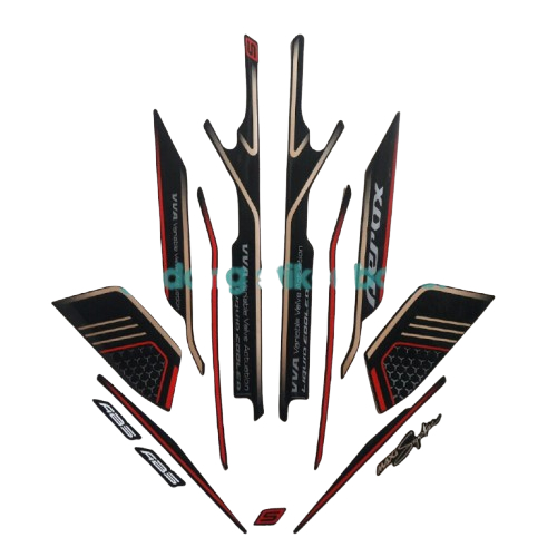 STIKER STRIPING MOTOR AEROX ABS 2024 FULL HITAM