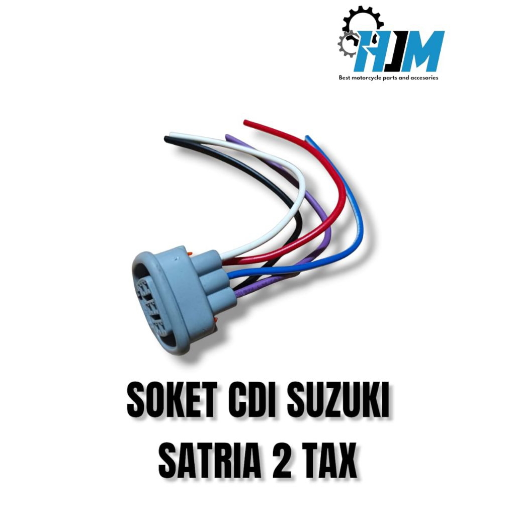 HJM-SOKET CDI MOTOR SUZUKI SATRIA 2 TAX KABEL SOCKET CDI SUZUKI SATRIA 2 TAK HIU LUMBA SATRIA 2T 6 S