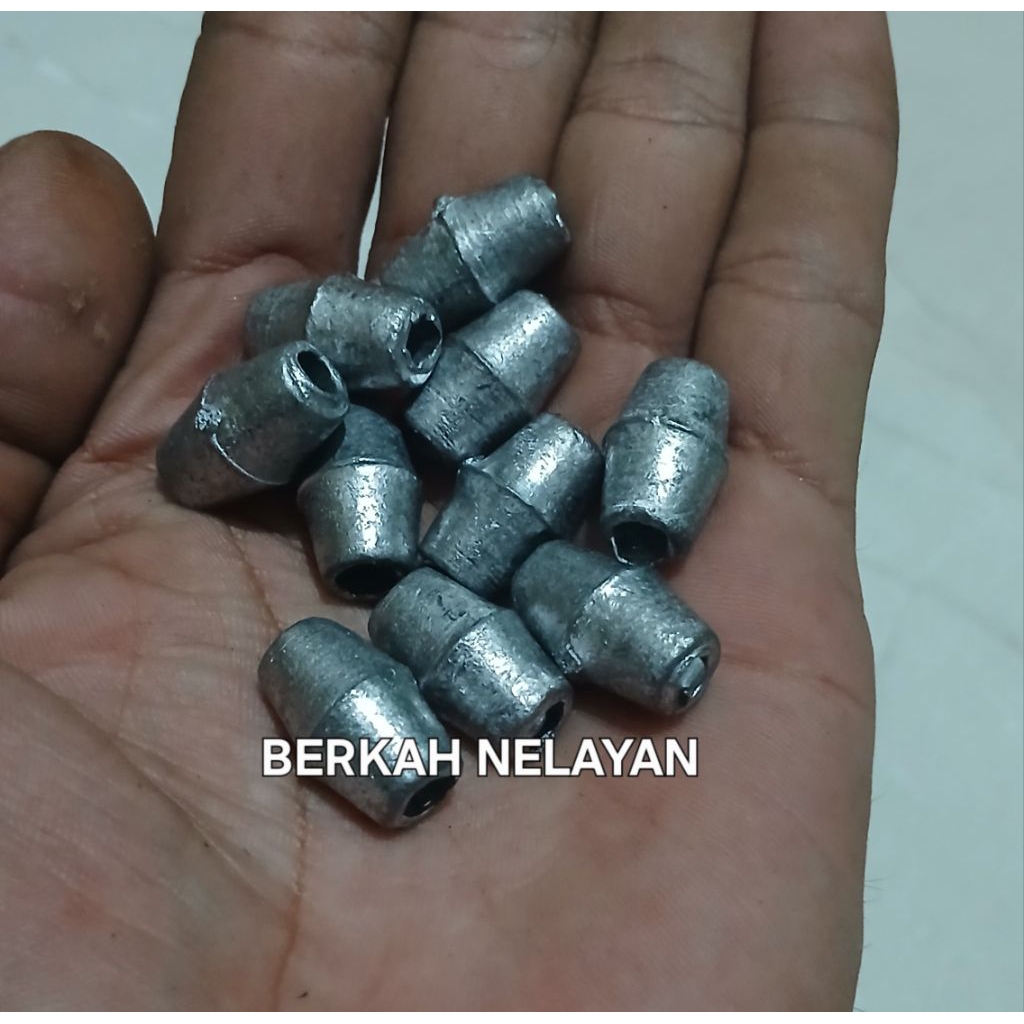 Timah pancing 1kg isi 100butir/Timah jaring/Timah kualitas bagus