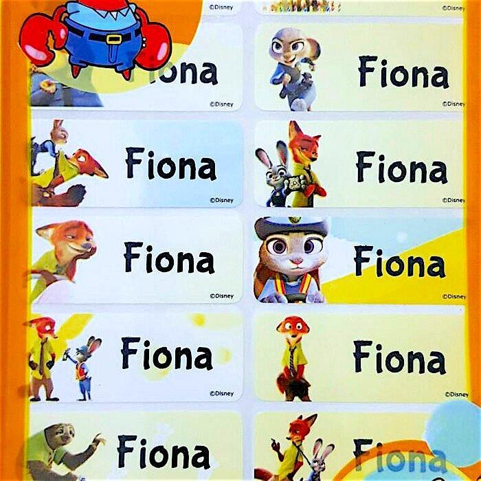 

Label Nama Anti Air Sticker Waterproof Zootopia