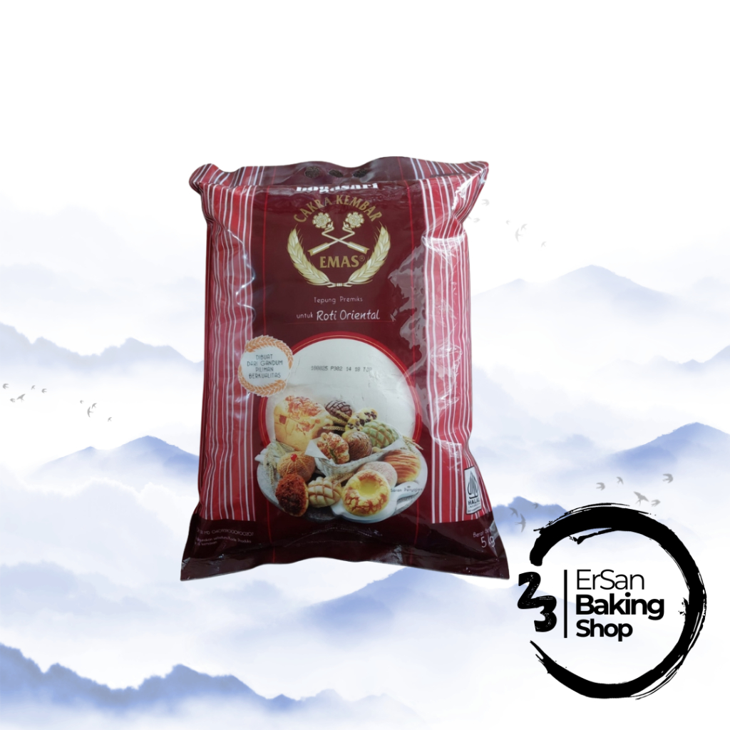 

Tepung Cakra Kembar Emas Roti Oriental 5 Kg & Repack 1Kg