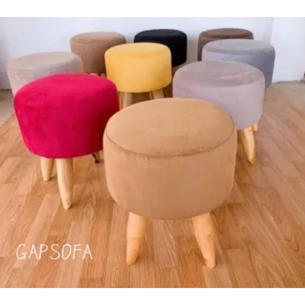 Kursi STOOL Retro / Kursi BULAT Murah / stool Kaki Kayu Jati / Bangku Duduk
