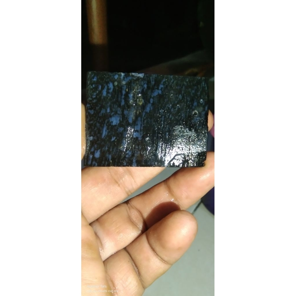 Batu fosil galih kelor serat emas pamor beras wutah