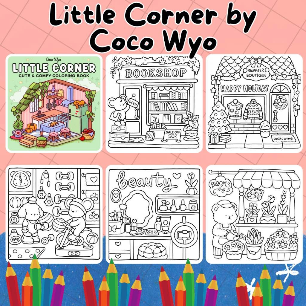 

40 LEMBAR LITTLE CORNER BY COCO WYO MEWARNAI - A5 160GSM