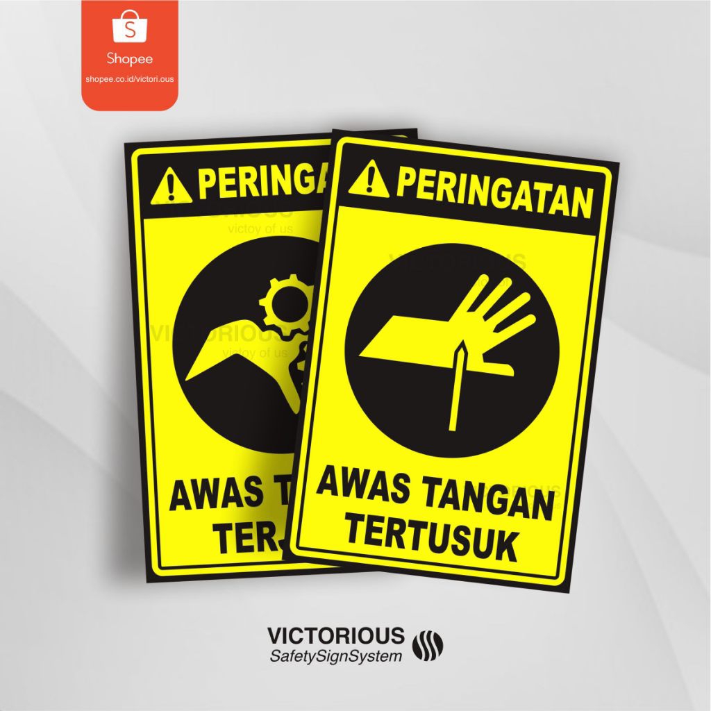 

Sticker Safety K3 Bahaya Mekanis Rambu Peringatan Awas Tangan Tertusuk