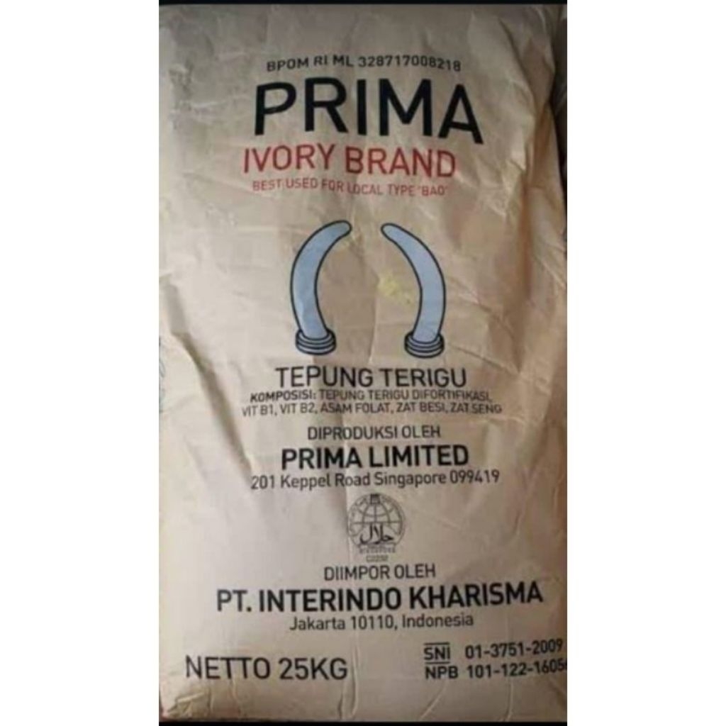 

tepung prima ivory 25 kg [ khusus cargo ]