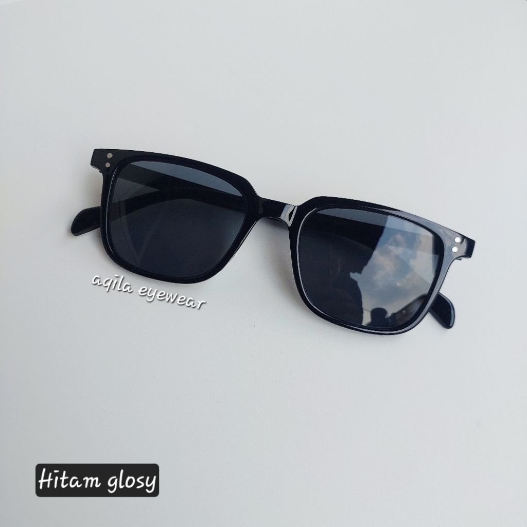 N376 Kacamata hitam lensa kaca asli kacamata lensa kaca