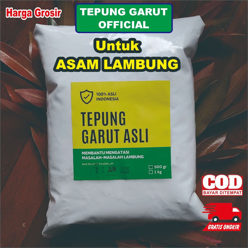 

tepung garut 1kg / pati garut / arrowroot / arrowroot powder / tepung garut / pati asam lambung / pati garut