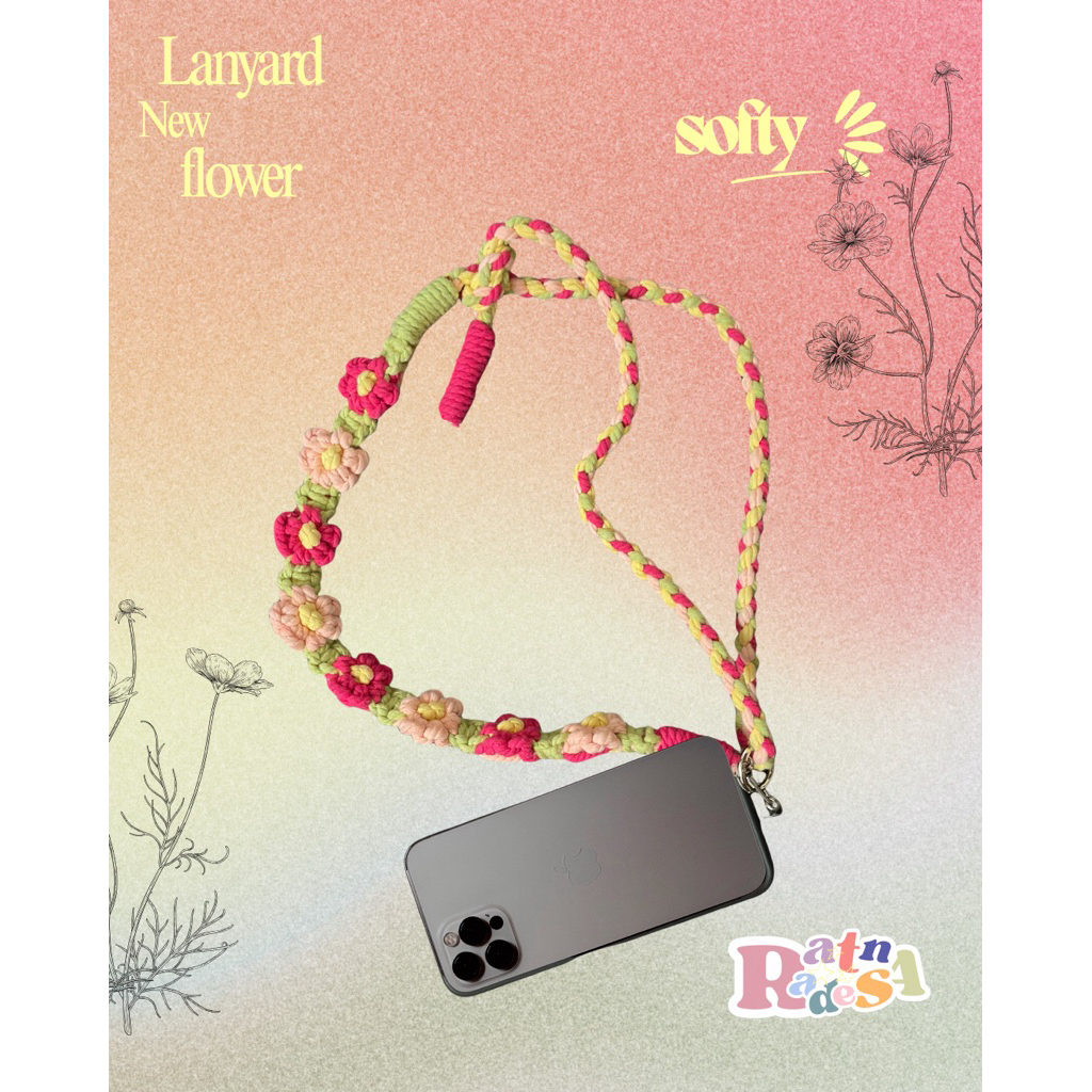 LANYARD HP BUNGA ADJUSTABLE | GANTUNGAN HP SLEMPANG