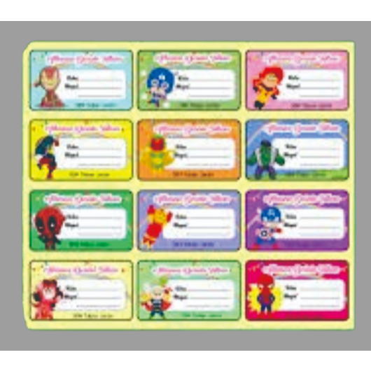 

STIKER BUKU MATA PELAJARAN SEKOLAH CUSTOM FOTO & NAMA