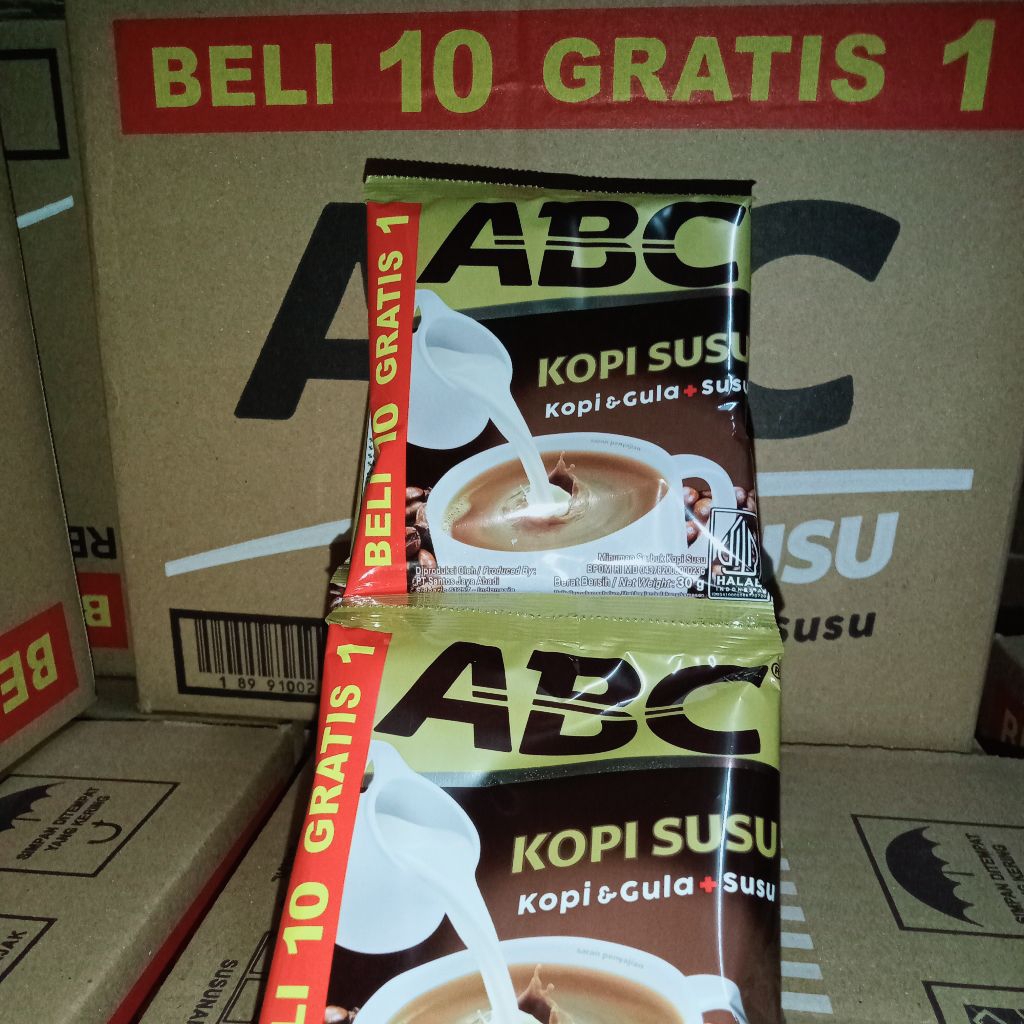 

BARU ! Beli 10 Gratis 1 | ABC Kopi Susu | Kopi + Gula + Susu 31gr Isi 11sachet