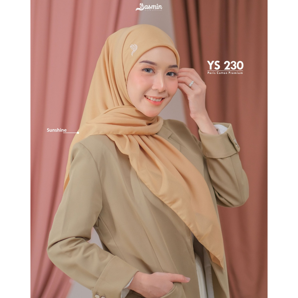 Diva Hijab -  Segi Empat Paris Premium Yasmin Ys 230 Savirra Scarf Yasmin Hijab Segi Empat Polos Par