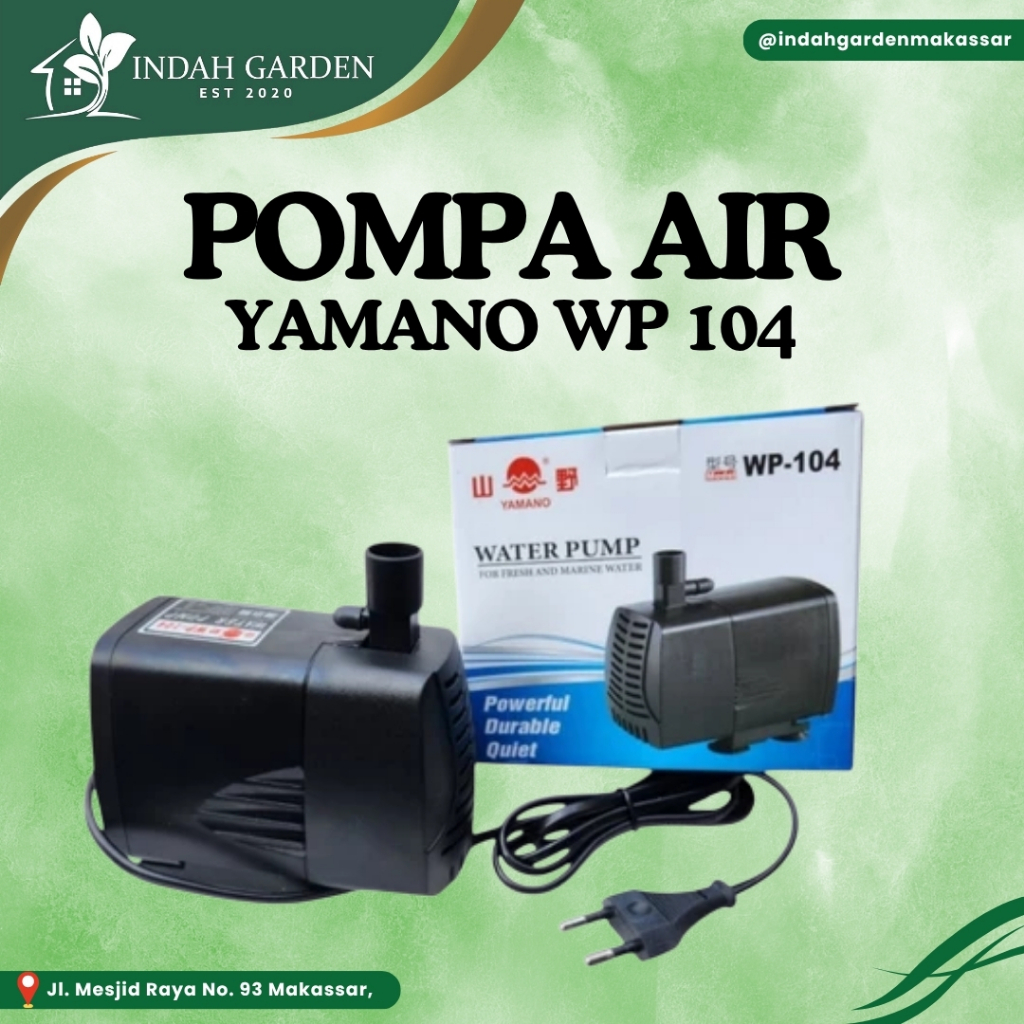 POMPA AIR YAMANO WP 104 AQUARIUM / POMPA CELUP YAMANO HIDROPONIK WP104 (2 Meter)